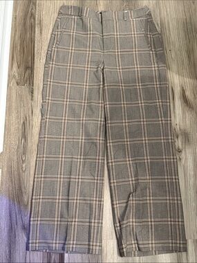 Banana Republic Brown and Tan Plaid Dress Pants sz 14 new w/ tags